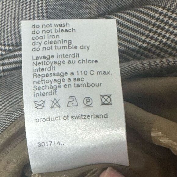 Akris Punto US 4 Sleeveless Wool Blend Sheath Dress Brown Plaid Career Academia - Picture 10 of 10